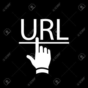 url icon with hand